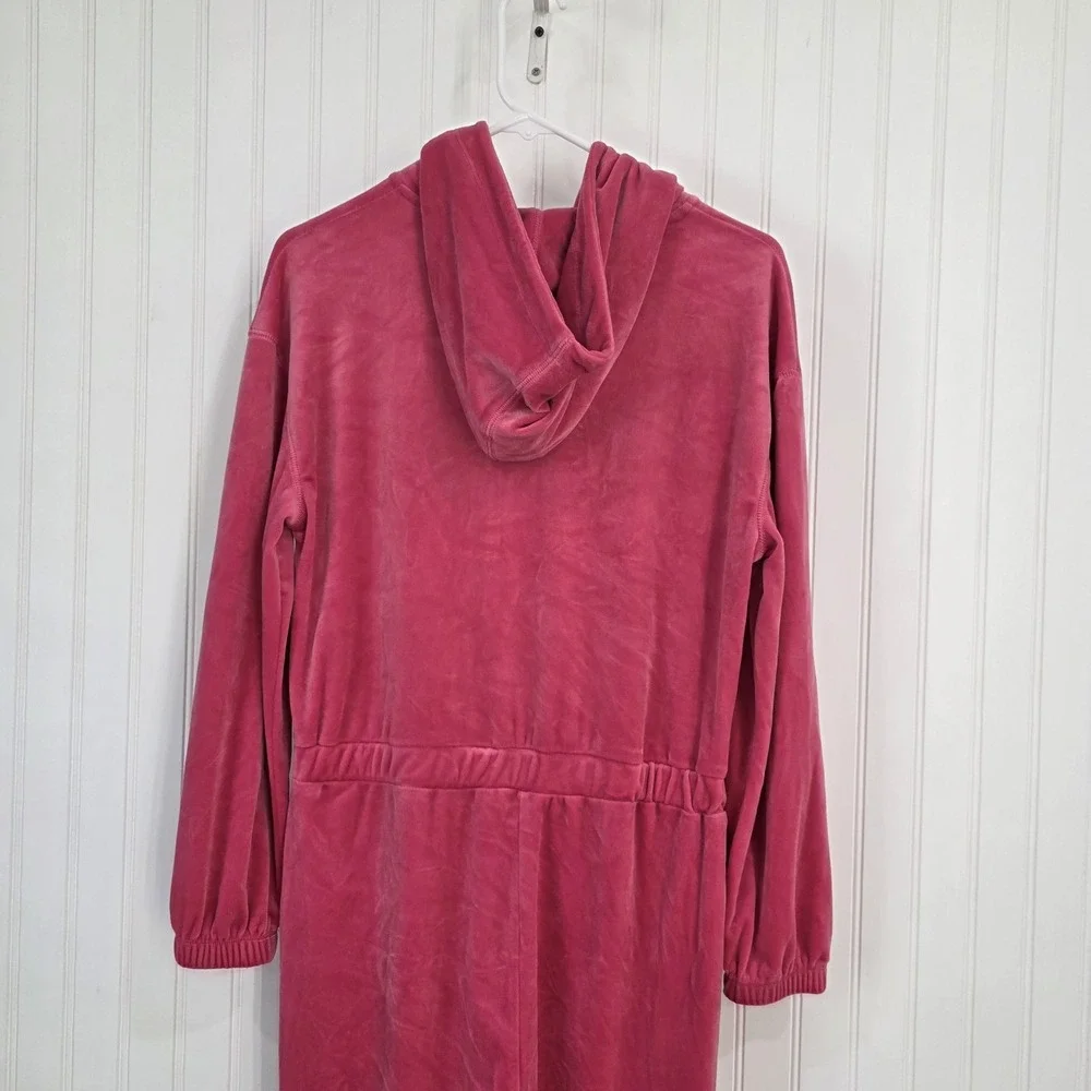 Juicy Couter Hot Pink Velour Jumpsuit | Y2K Lounge Set Piece Size Medium - Picture 4 of 7